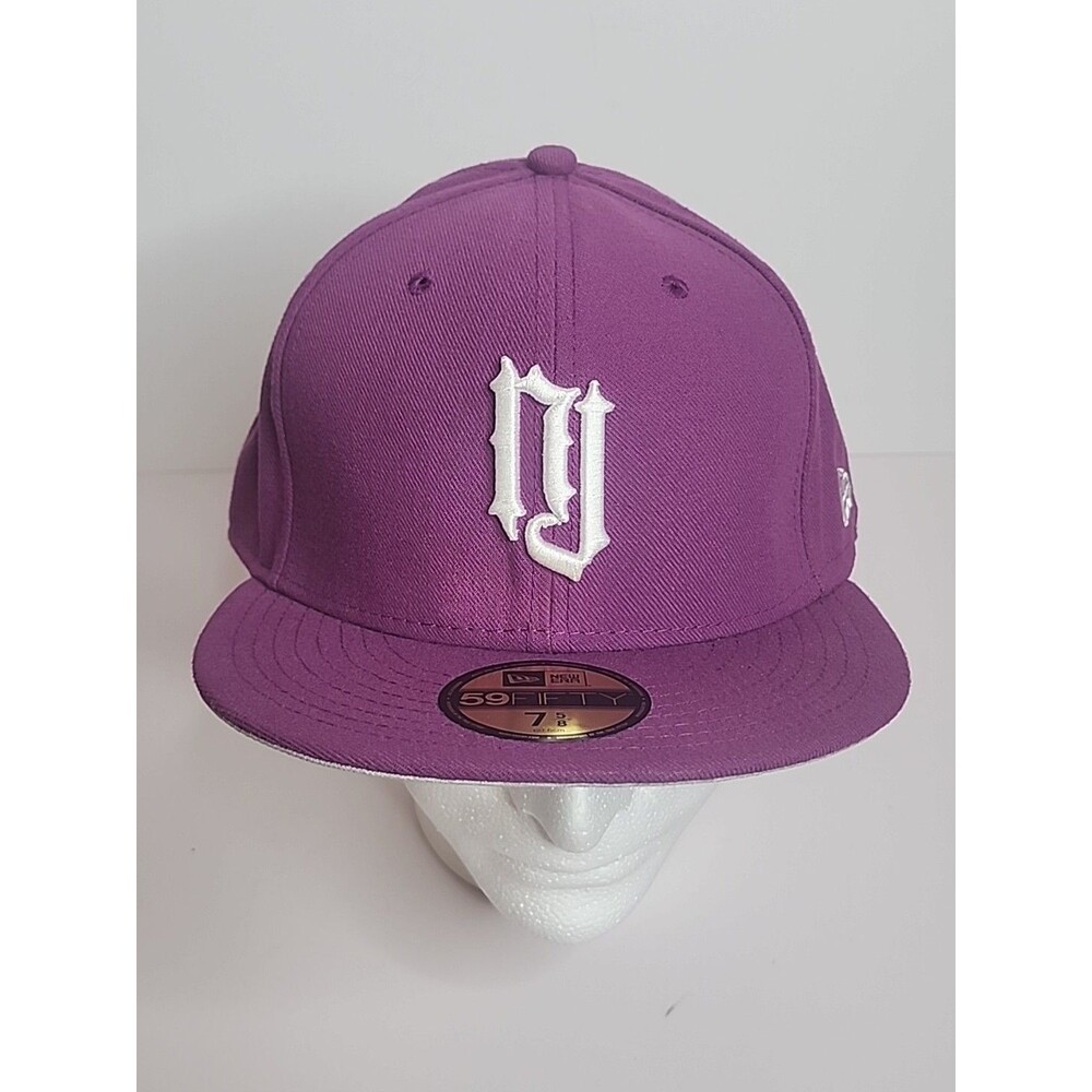 New Jersey New Era 59Fifty Purple Grape Hat Cap NJ Size 7 5/8 New